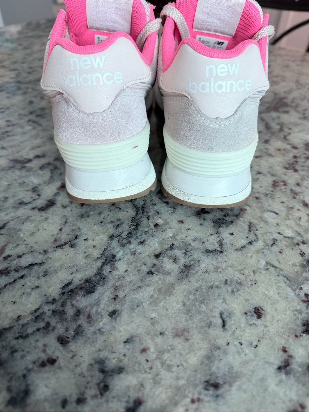 New Balance Women's Light Pink Athletic Sneaker with Bright Pink Lining - Picture 4 of 9